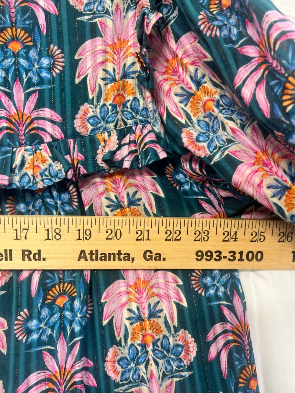 Sunshine Tienda Palm Royale Paradise Maxi Dress XL NWOT Cotton Lurex - Picture 15 of 16